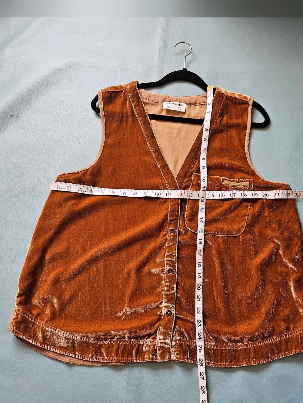 Free People We The Free Velvet South Side Shirt - Amber | L - Picture 6 of 8